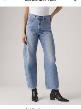 Levi’s cinched barrel medium blue wash jean size 27x31